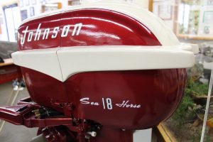 Side view of a Johnson outboard motor