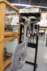 Historic Outboard motor on display in museum